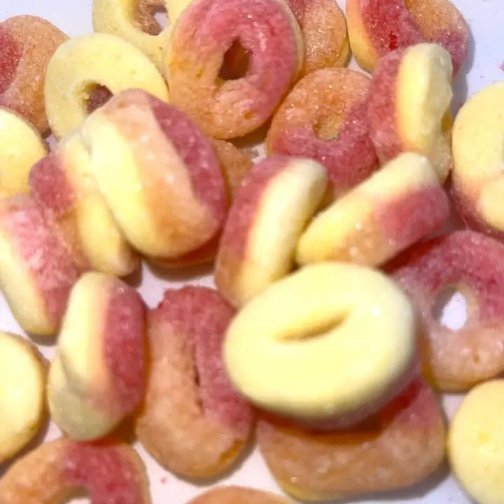 Freeze Dried Candy Peach Rings 25g - Candy Mail UK