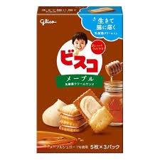 Glico Bisuko Maple Sandwich Biscuits 60g - Candy Mail UK