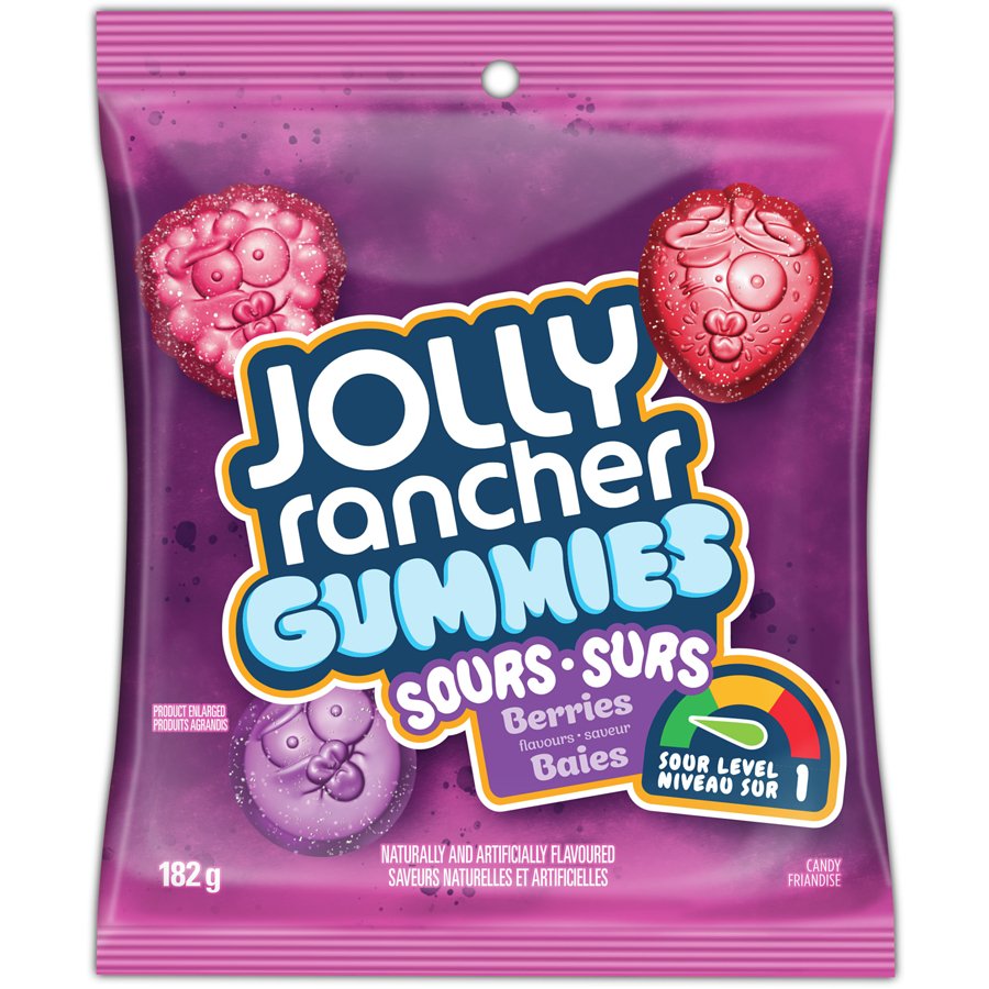 Jolly Rancher Gummies Sours Berries (Canada) 182g - Candy Mail UK