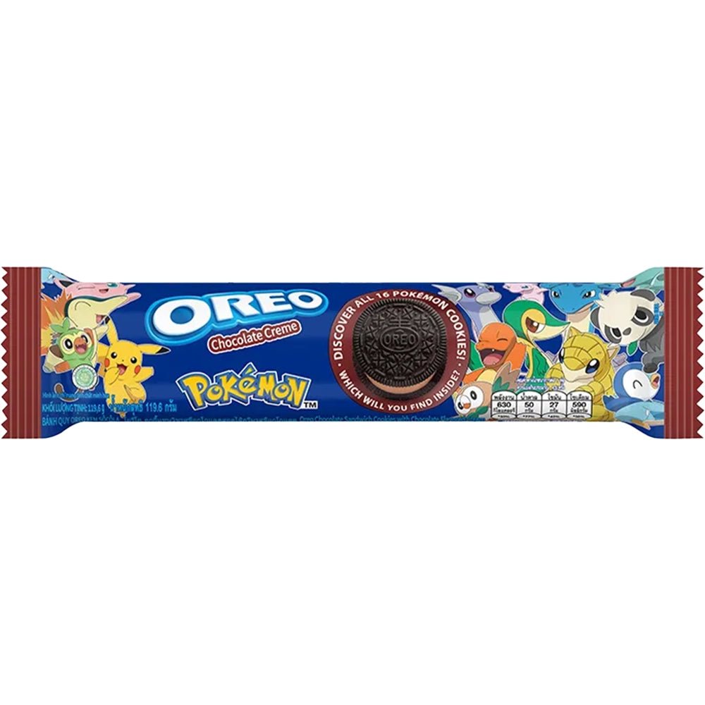 Oreo Pokemon Chocolate Cream Sandwich Cookies 119g - Candy Mail UK