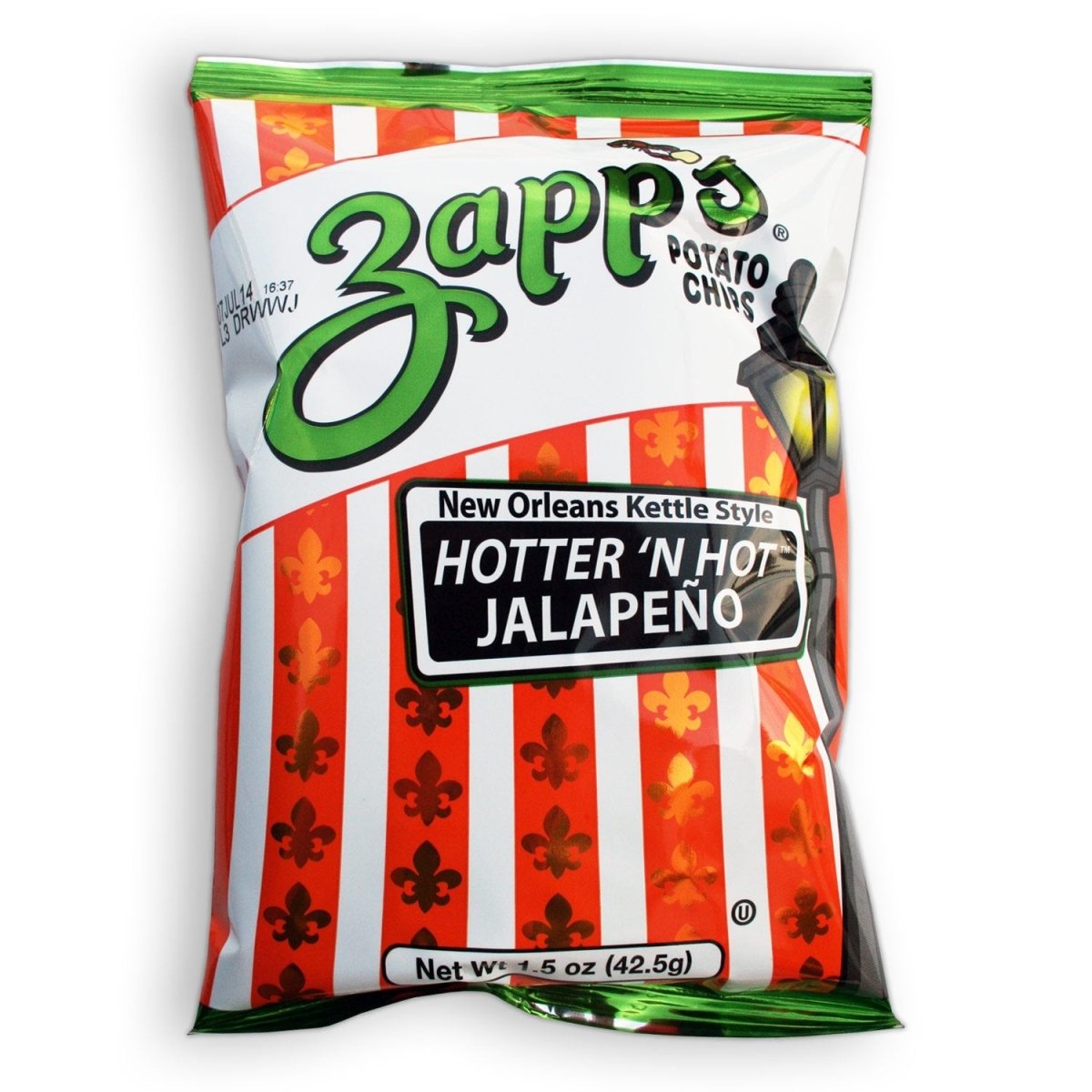 Zapp’s Hotter N Hot Jalapeno Potato Chips 56g Candy Mail UK
