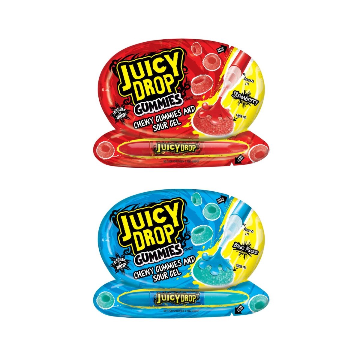 Juicy Drop Juicy Drop Gummies Chewy Gummies And Sour Gel 57g Candy Mail Uk 