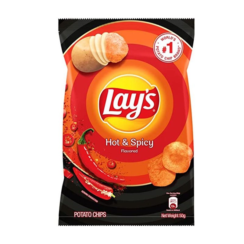Lay's Hot and Spicy Flavour Crisps (China) 50g - Candy Mail UK