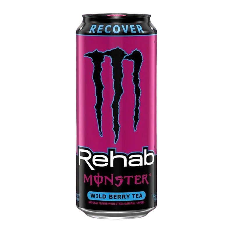 Monster Rehab Wild Berry Tea Energy Drink (USA) 473ml (Damaged Can) - Candy Mail UK