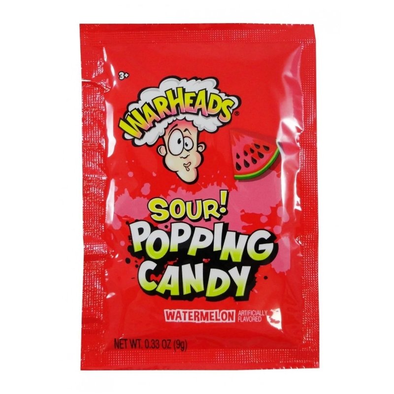 Warhead Sour Popping Candy Watermelon 9g Candy Mail UK