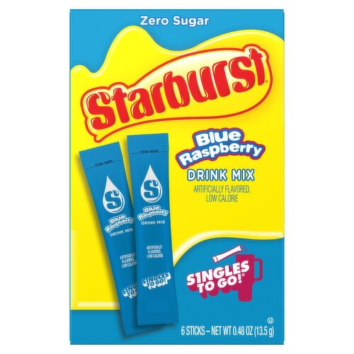 Starburst Singles To Go Blue Raspberry Singles 6 Pack 13.5g - Candy ...