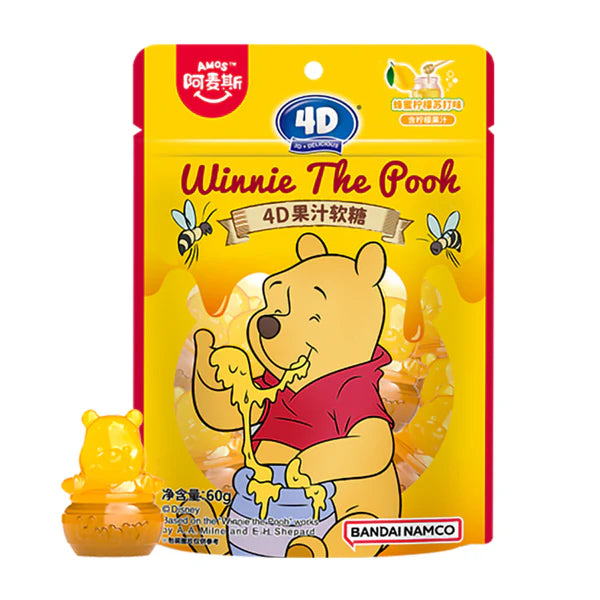Amos 4D Winnie the Pooh  Honey Lemon Soda Candy 60g