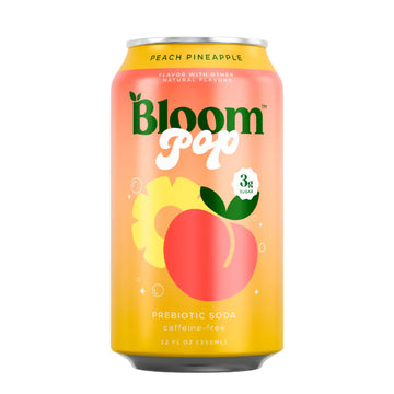 Bloom Pop Peach Pineapple Prebiotic Soda 355ml