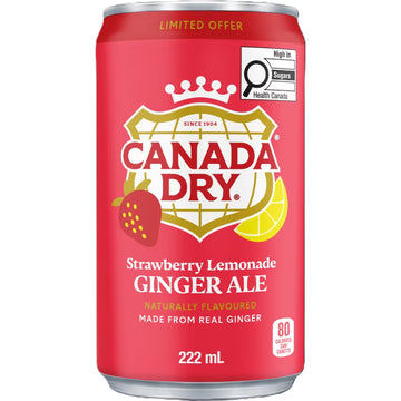 Canada Dry Strawberry Lemonade Ginger Ale 355ml CA