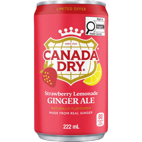 Canada Dry Strawberry Lemonade Ginger Ale 355ml CA