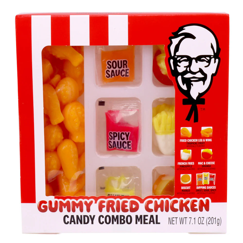 KFC Gummy Fried Chicken Candy Combo Meal 201g - Candymail UK