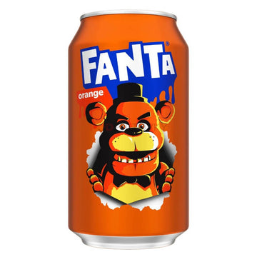 Fanta Orange Freddy Fazbear (USA) Soda 355ml  BEST BEFORE  JULY 2026