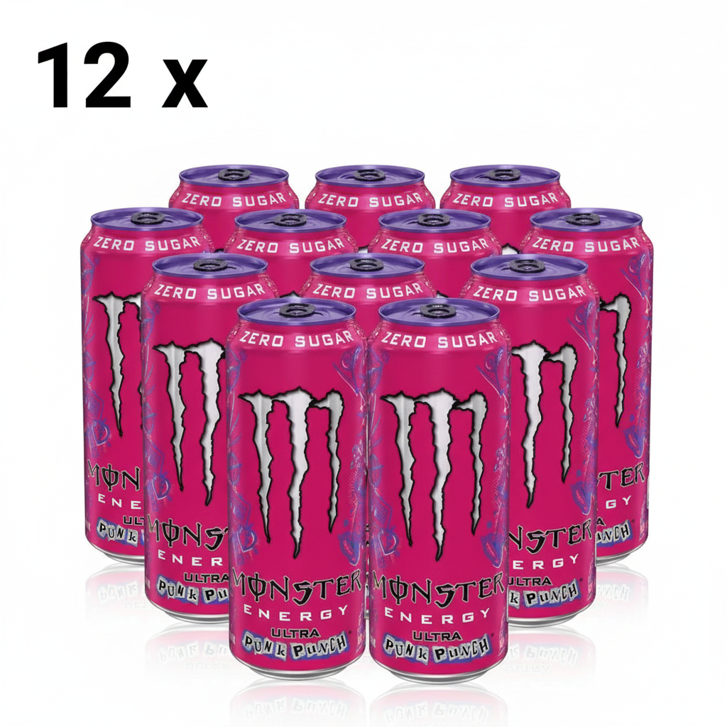 12 x Monster Energy Ultra Punk Punch 473ml