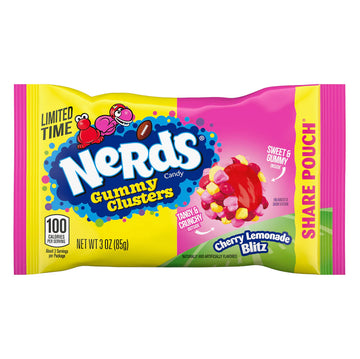Nerds Gummy Clusters Cherry Lemonade Blitz 85g   BEST BEFORE AUGUST 2026