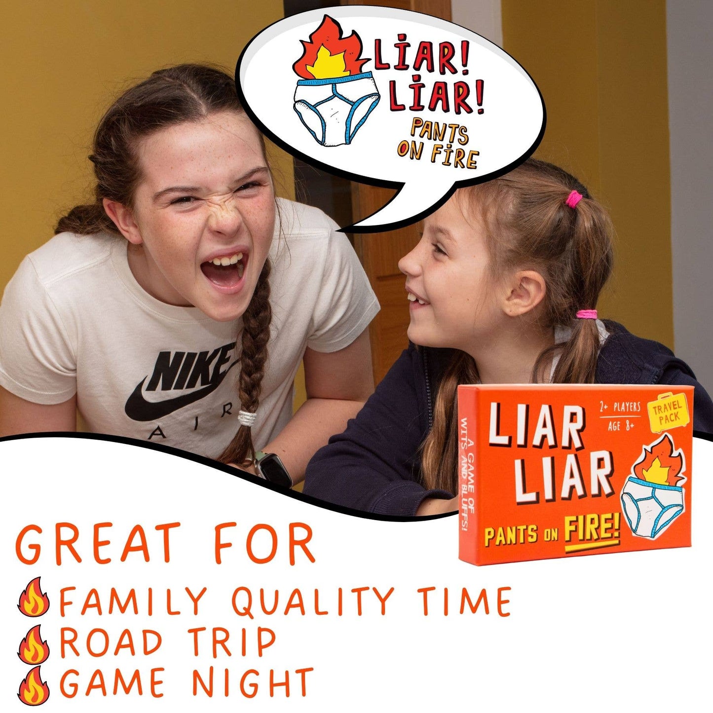 
                  
                    Liar Liar Pants on Fire – Family True or False Card Game
                  
                