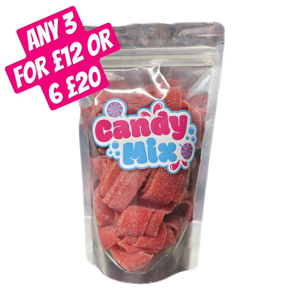 Pick and Mix Sweets - Strawberry Belts 250g