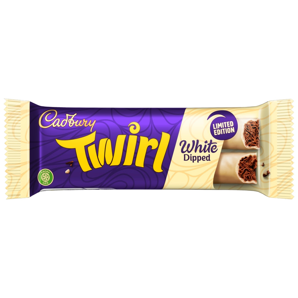 Limited Edition White Dipped Cadbury Twirl 43g – Crowsnest Candy Company