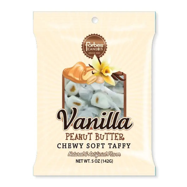 Forbes Candies Salt Water Taffy Vanilla Peanut Butter 142g