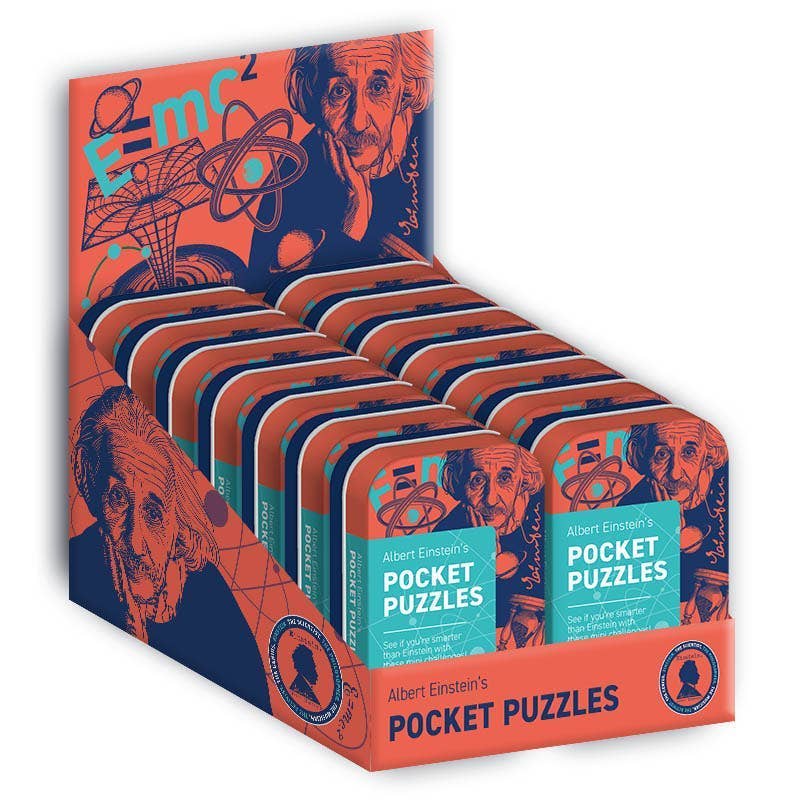 
                  
                    Einstein's Pocket Puzzle Challenges Set of 50 in Tin
                  
                
