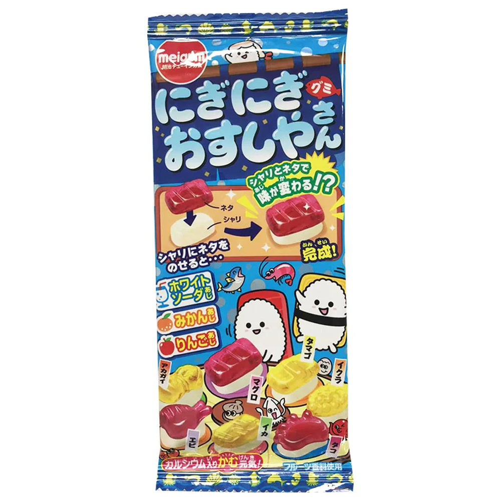 Meiji Nigi Nigi Sushiyasan Nigiri Sushi Gummy Candy 21g