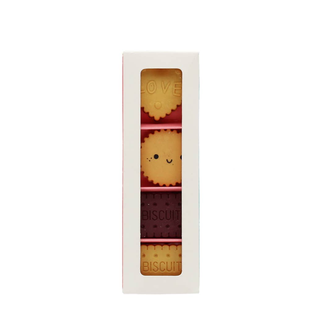 
                  
                    Biscuit Erasers – Set of 4 Pull-Apart Novelty Rubbers
                  
                