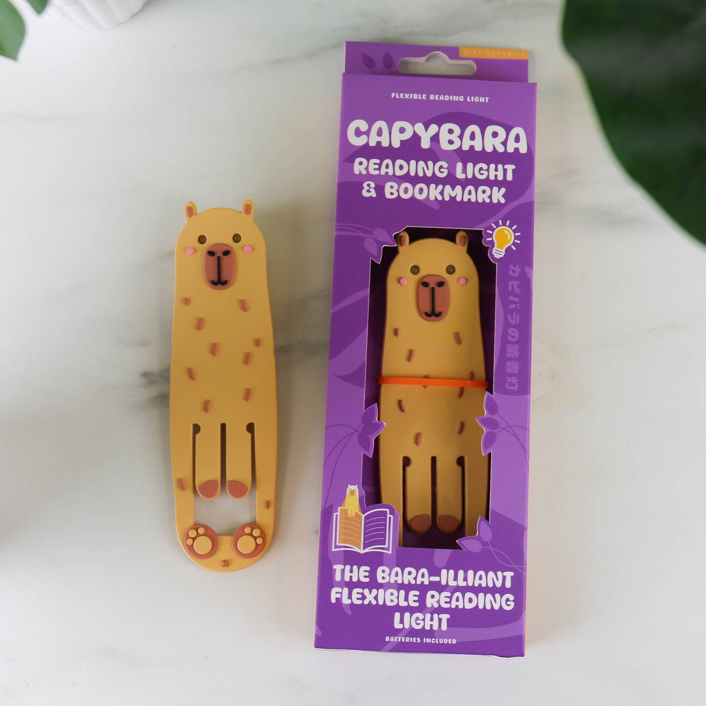 
                  
                    Capybara Reading Light & Bookmark – Cute Book Light
                  
                