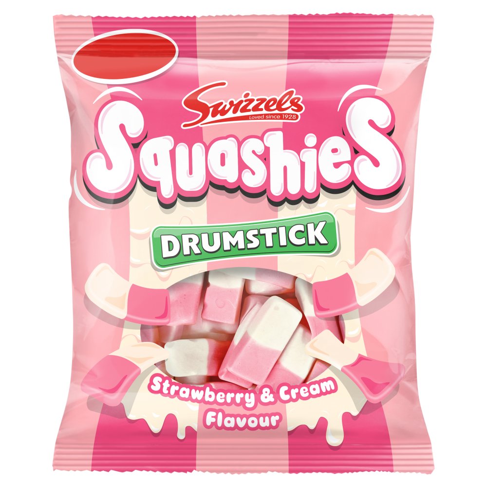 Swizzels Drumstick Squashies Strawberry & Cream Flavour 120g  Best Before 1/11/25