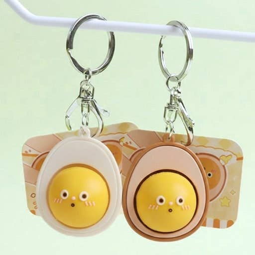 
                  
                    Boiled Egg vs Roasted Egg Clicker Key cap Keychain
                  
                