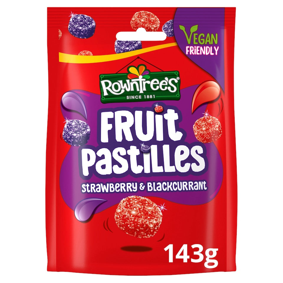 Rowntree's Fruit Pastilles Strawberry & Blackcurrant Sharing Pouch (143g)