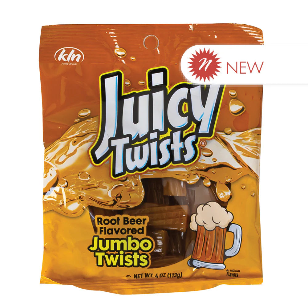 Juicy Twists Root Beer Flavoured Jumbo Twists 113g