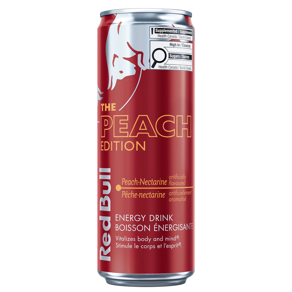 Red Bull Peach Edition (Canada) 🇨🇦 – Peach Nectarine Energy Drink (250 ml)