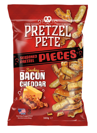 Pretzel Pete Pieces Smoky Bacon Cheddar 120g