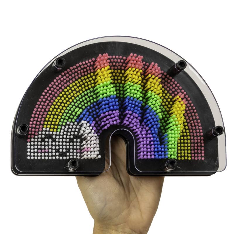 
                  
                    Rainbow Shaped Pin Art – Colourful 3D Impression Desk Toy
                  
                