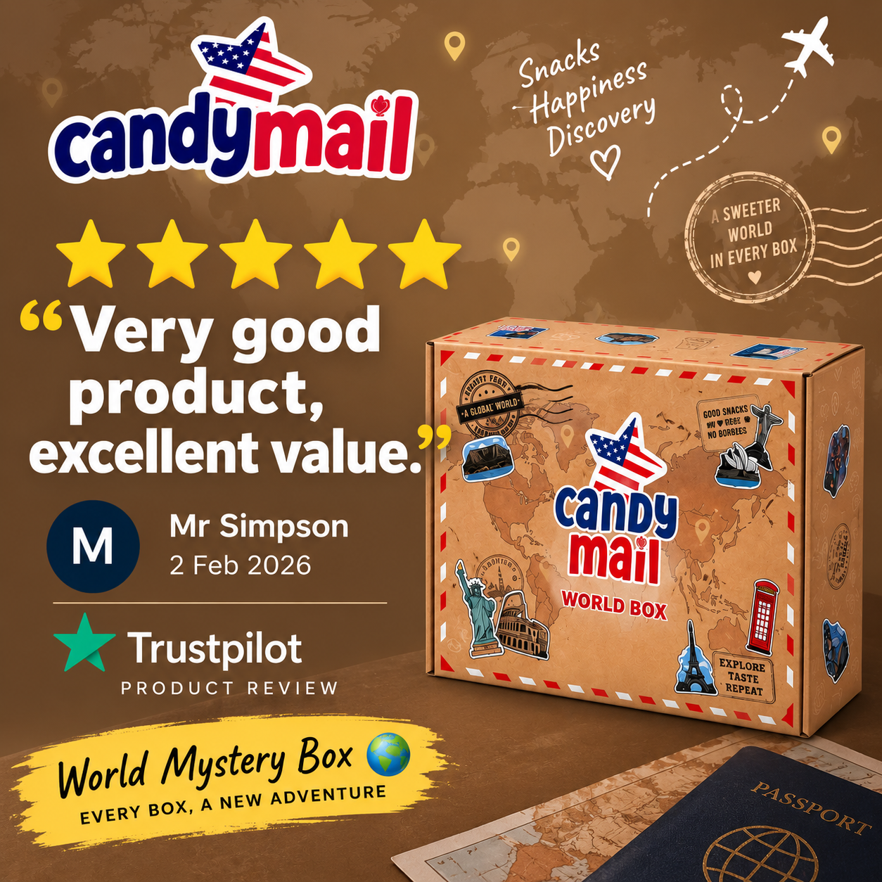 
                  
                    Amerikanische Süßigkeiten und World Candy Supreme Box
                  
                