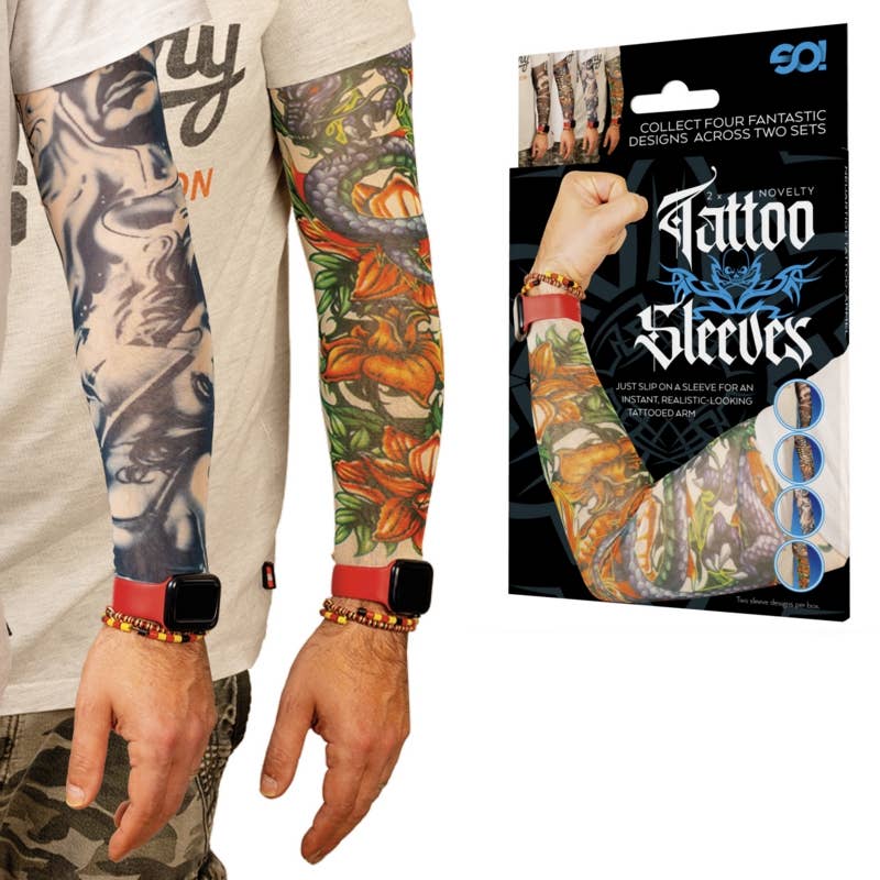 
                  
                    Tattoo Sleeves – Pack of 2 Realistic Fake Tattoo Arm Sleeves
                  
                