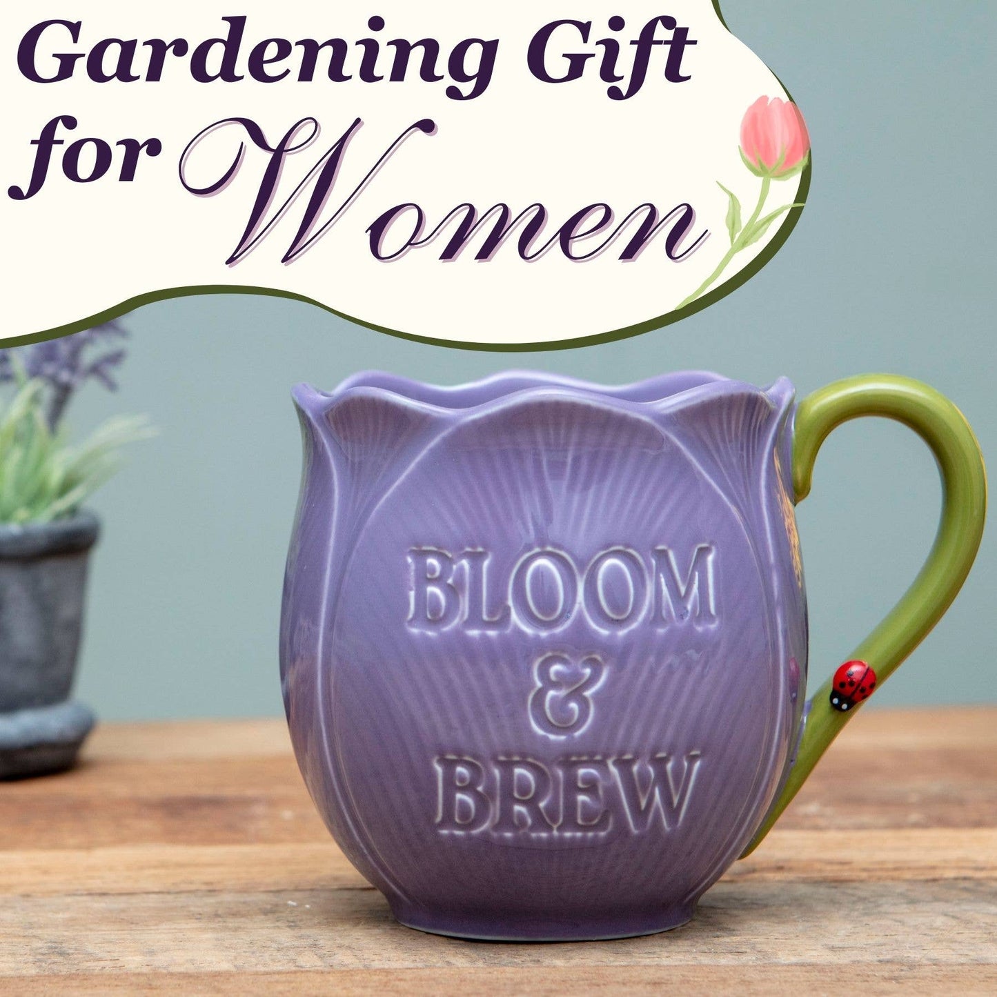 
                  
                    Bloom & Brew Tulip Flower Mug – Purple 500ml Gardening Gift
                  
                