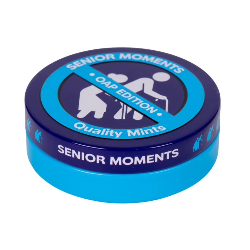 
                  
                    Senior Moment Mints – Sugar Free Peppermints in Embossed Tin 30g
                  
                