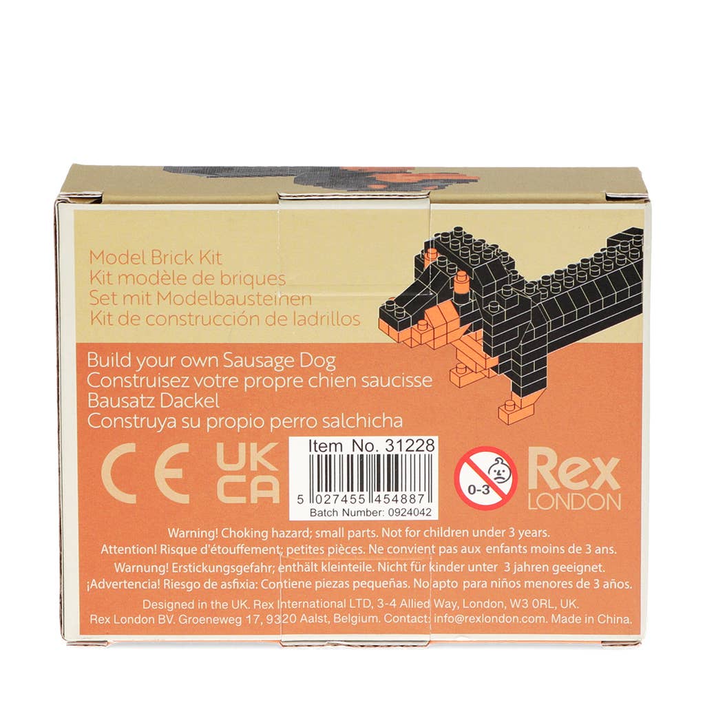 
                  
                    Build Your Own Sausage Dog – 128-Piece Mini Building Brick Kit
                  
                