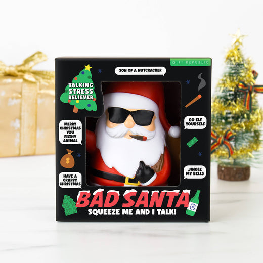 Bad Santa Talking Stress Reliever Novelty Gift