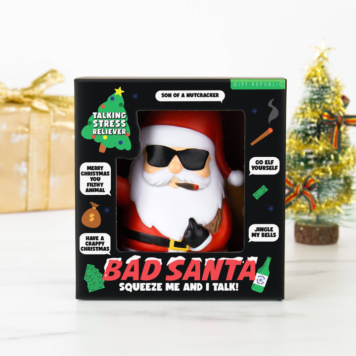 Bad Santa Talking Stress Reliever Novelty Gift
