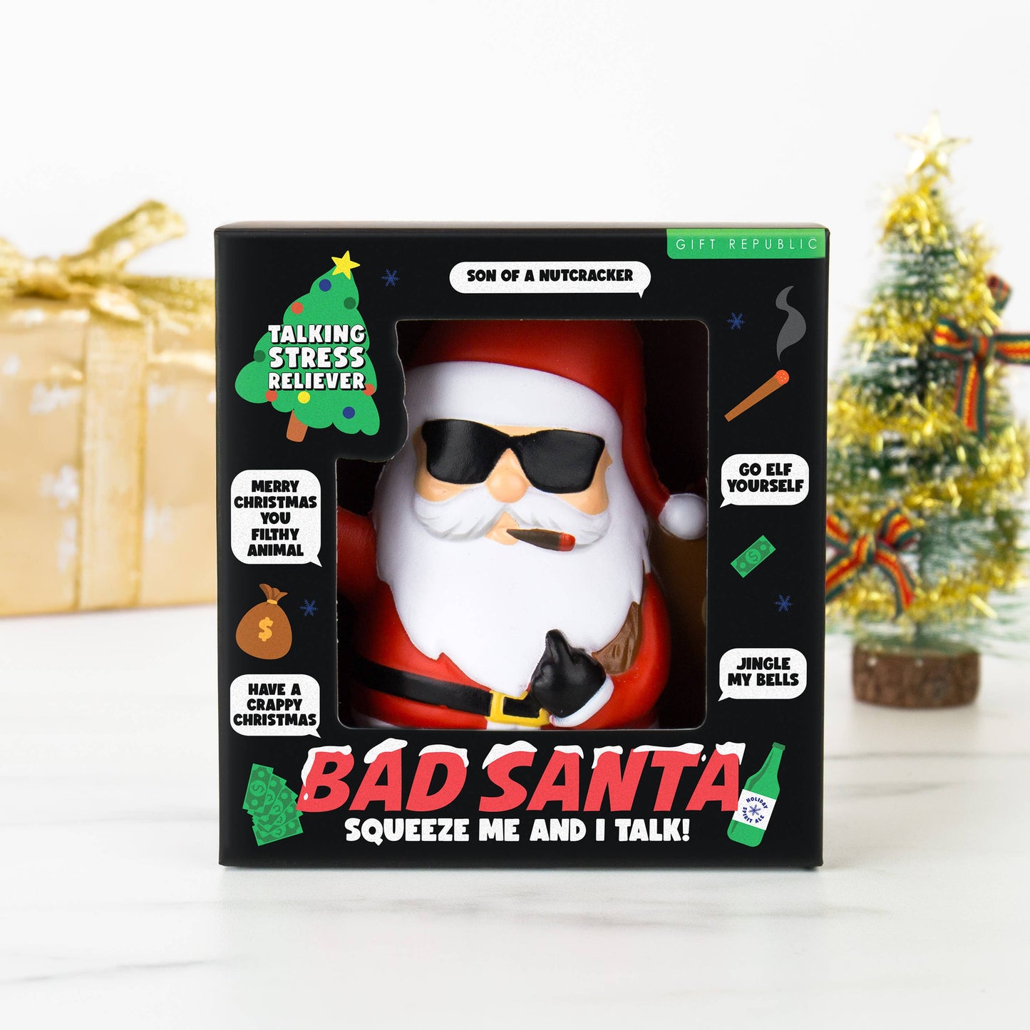 
                  
                    Bad Santa Talking Stress Reliever Novelty Gift
                  
                