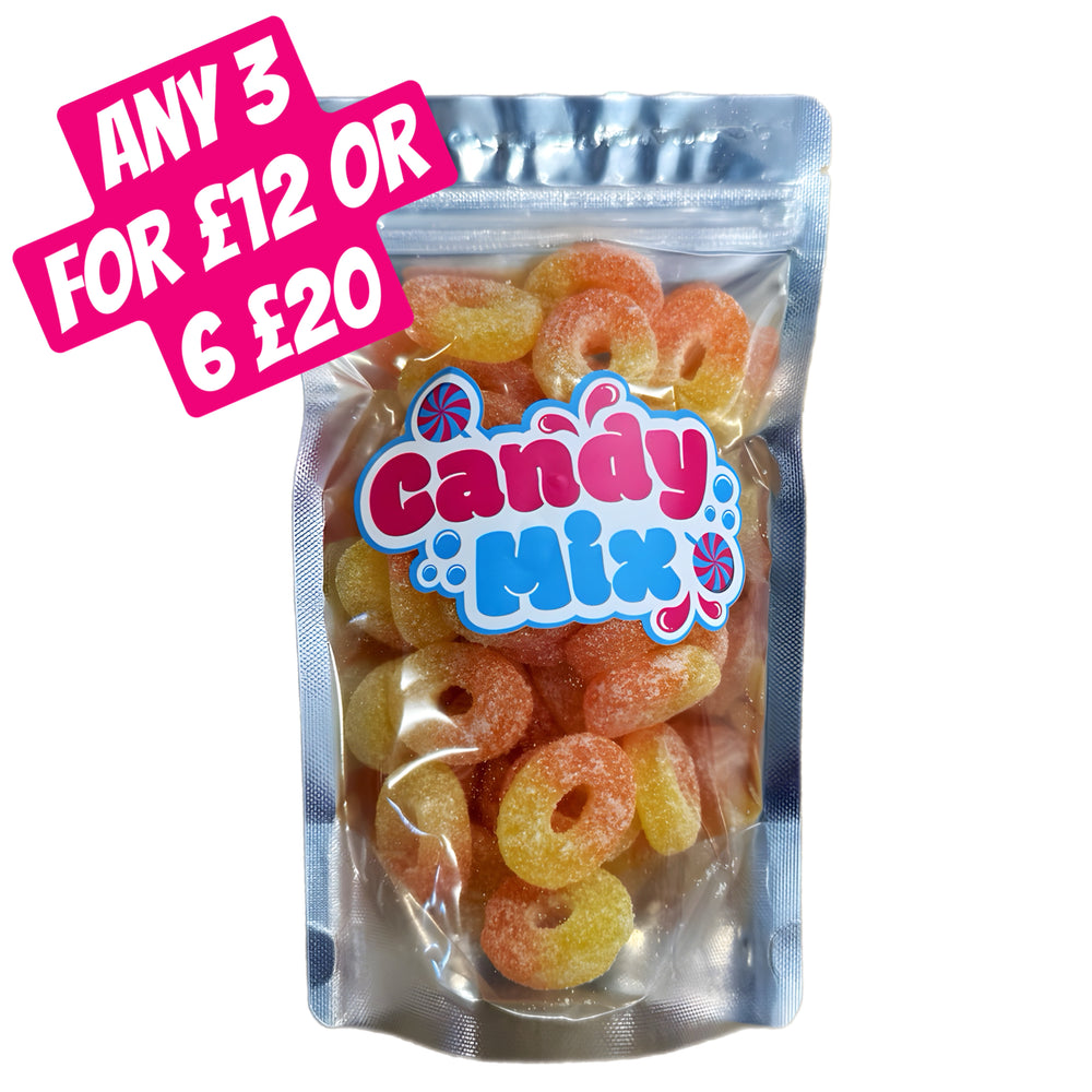 Pick and Mix Sweets - Peach Rings 250g