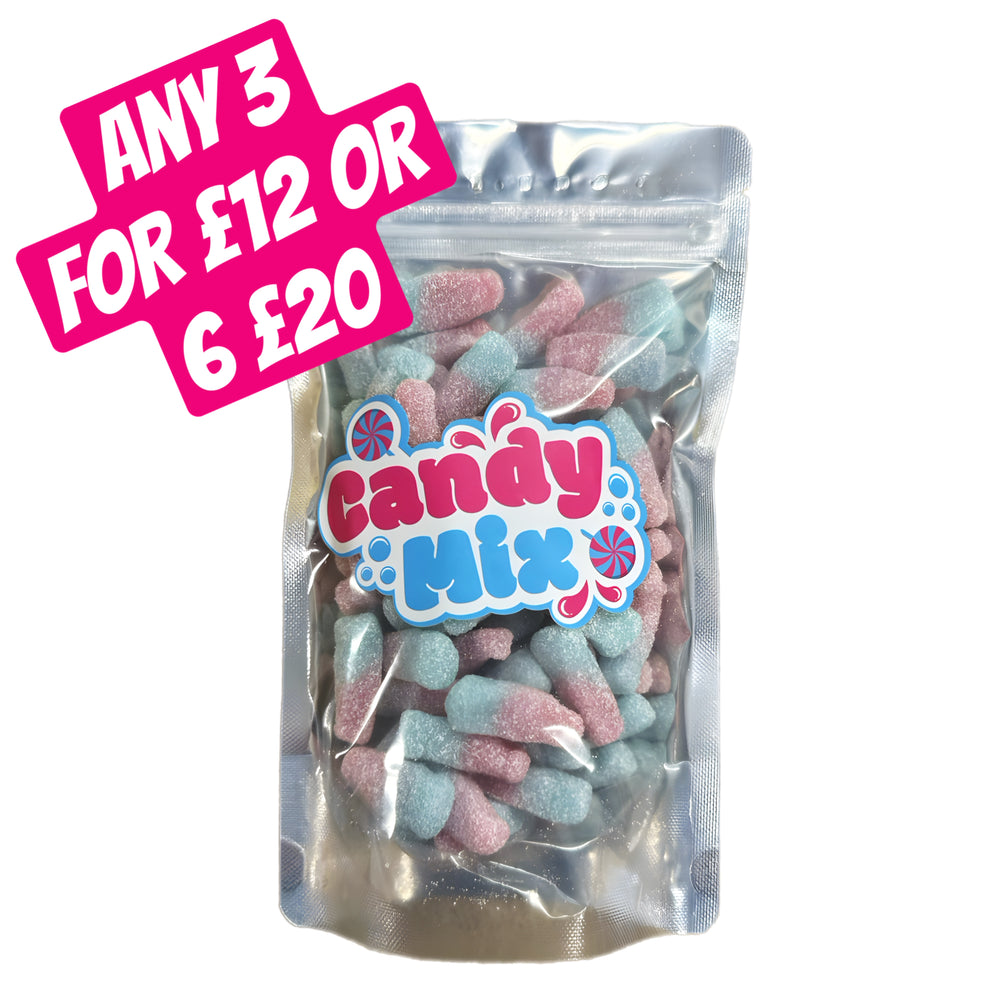 Pick and Mix Sweets - Fizzy Bubblegum Bottles 250g