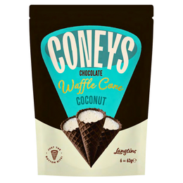 Coneys Chocolate Coconut Waffle Cones 63g