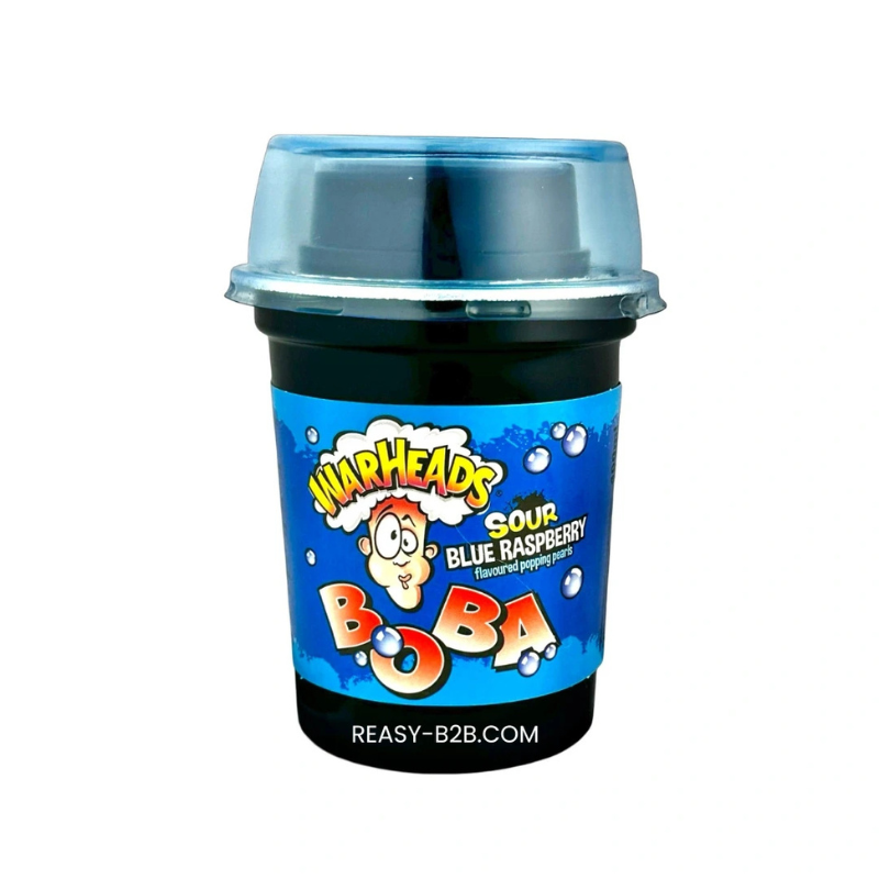 Warheads Sour Boba Blue Raspberry 400ml - Candymail UK