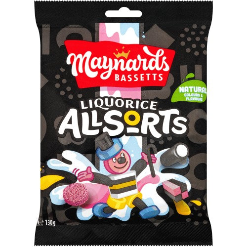 Maynards Bassetts Liquorice Allsorts 130g Best Before (16/07/25)