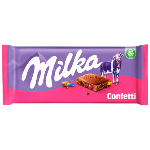 Milka Confetti Chocolate Bar 100g