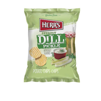 Herr's Creamy Dill Pickle Ripple Potato Chips 43g