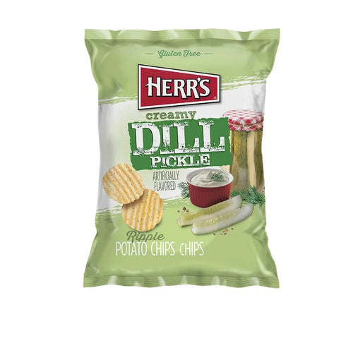 Herr's Creamy Dill Pickle Ripple Potato Chips 43g