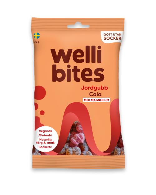 Wellibites Fraise et Cola 70 g (Suède)